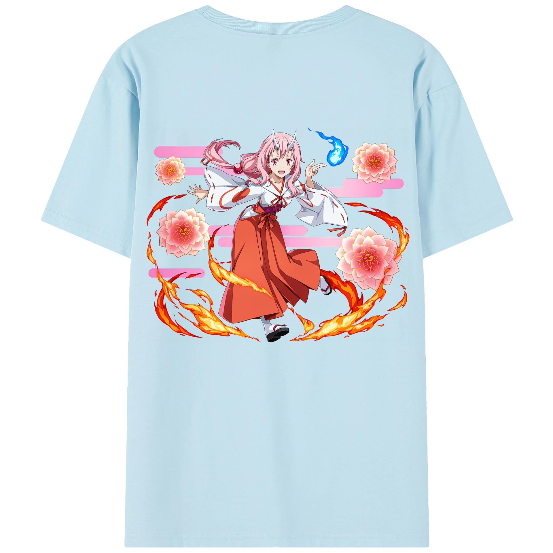 （画像用） 転スラ Regarding Reincarnated to Slime 綿100％半袖Tシャツ（背面プリント）
